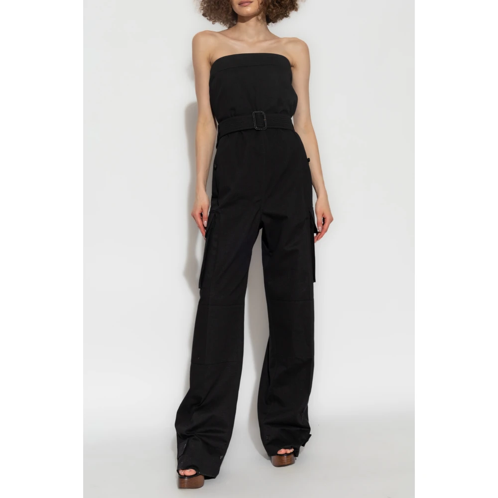 Saint Laurent Cassandre Strapless Jumpsuit Black Dames