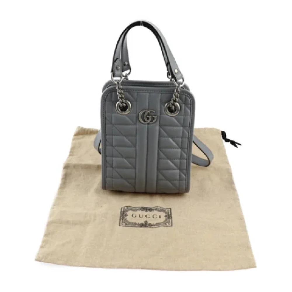 Gucci Vintage Pre-owned Leather totes Gray Dames