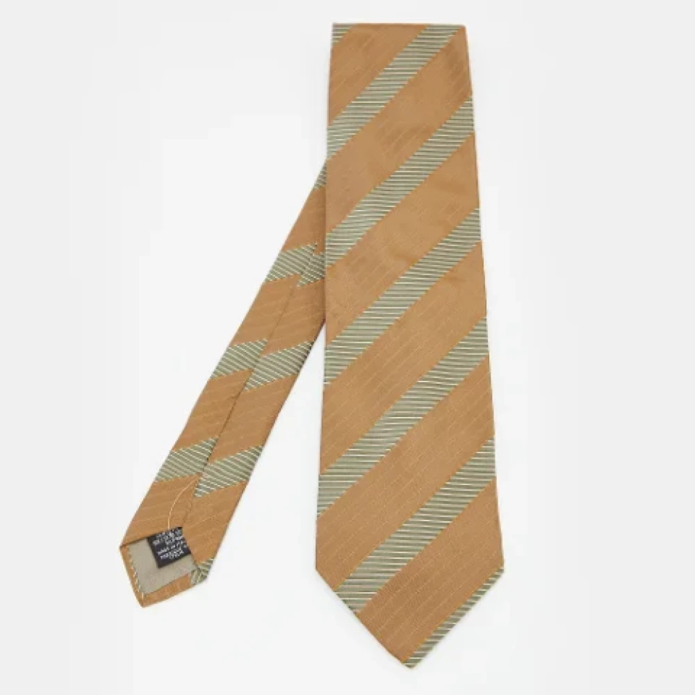 Armani Pre-owned Silk home-office Yellow Heren