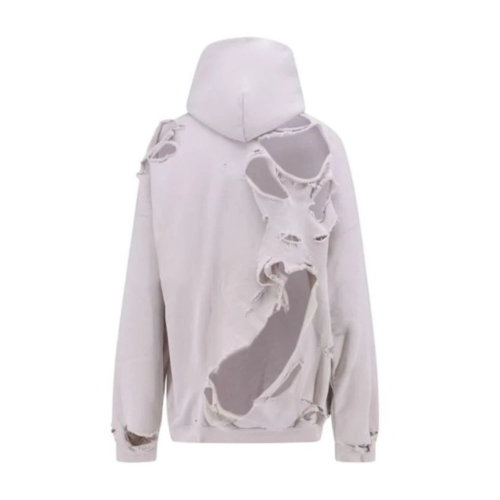 Balenciaga Logo capuchontrui met versleten details White Heren
