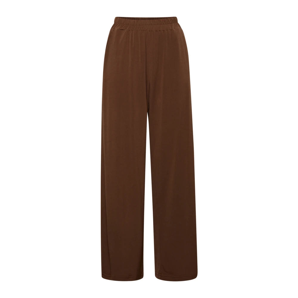 Ichi Ontspannen pasvorm kastanje broek Brown Dames