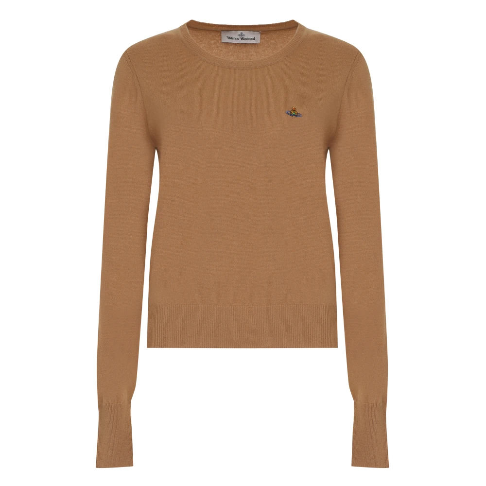 Vivienne Westwood Geribbelde Merinowollen Trui Brown Dames