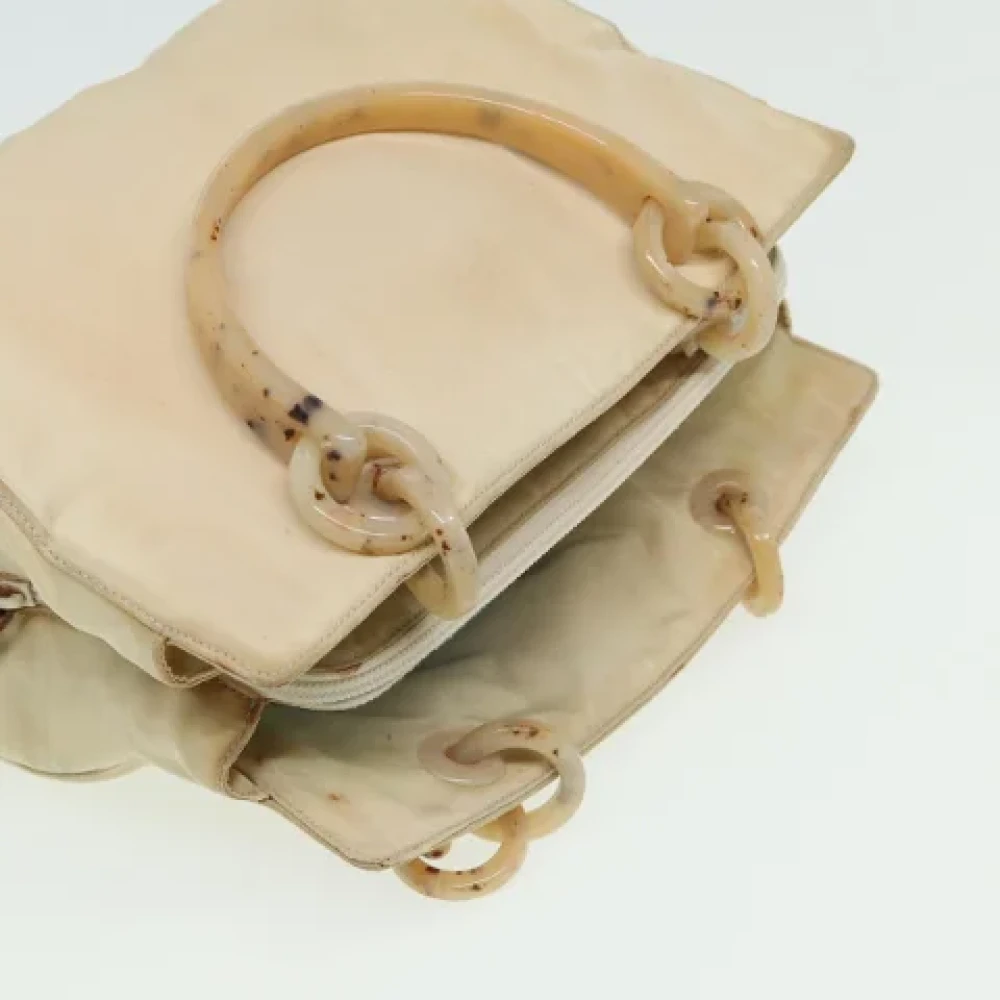 Prada Vintage Pre-owned Fabric prada-bags Beige Dames