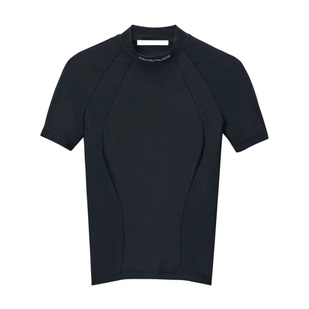 Alexander wang Zwarte Rashguard Top met Mock Neck Black Dames