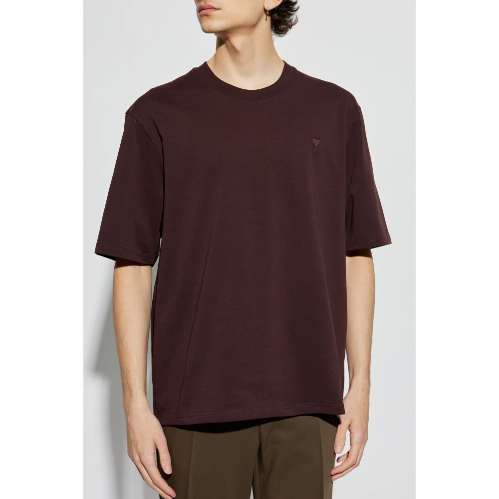 Ami Paris T-shirt met logo Red Heren
