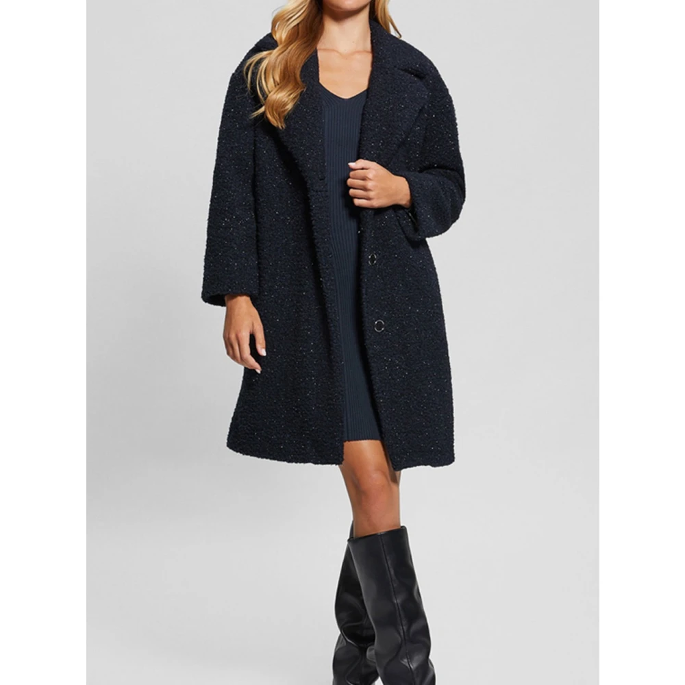 Guess Donkerblauwe Lurex Jas Berenice Blue Dames