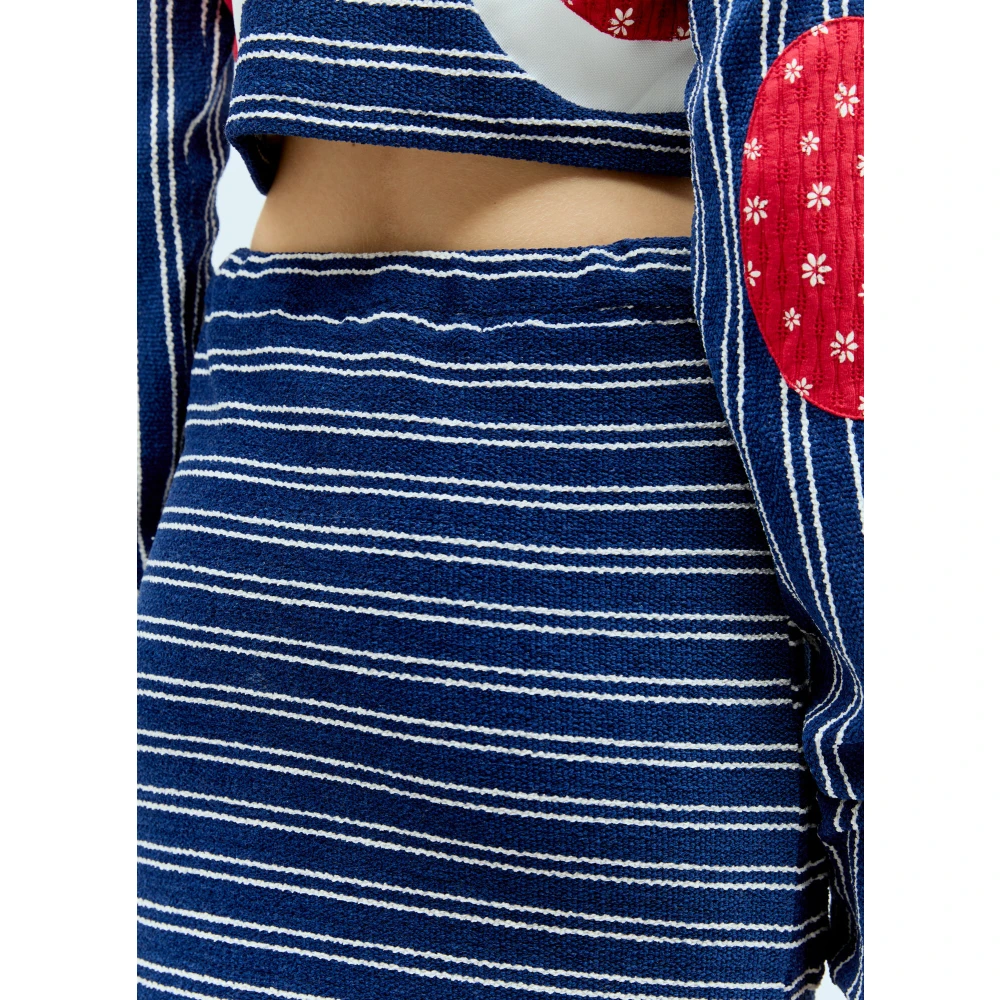 Reward If Found Gestreepte Jogging Midi Rok Multicolor Dames