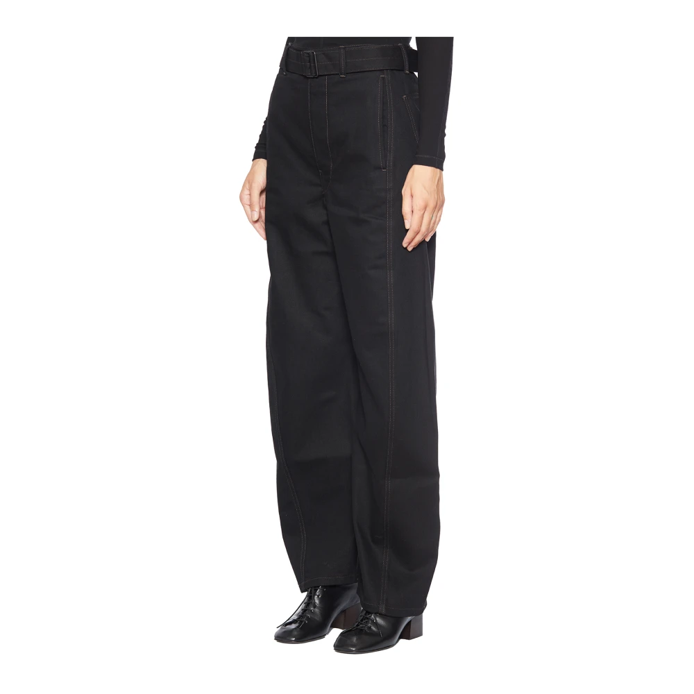 Lemaire Twisted Taille Broek Black Dames