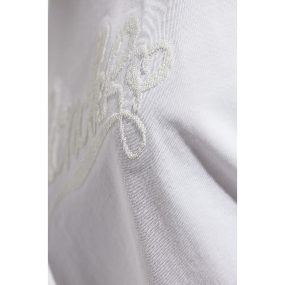 Moncler T-shirt met logo White Dames