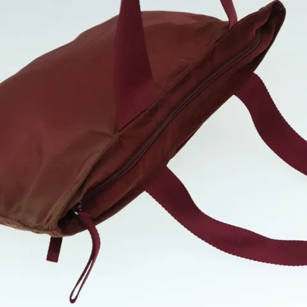 Prada Vintage Pre-owned Nylon totes Red Dames