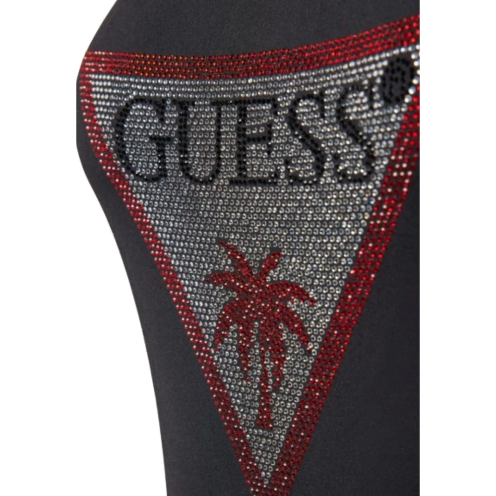 Guess Rhinestone One Piece Kostuum Black Dames
