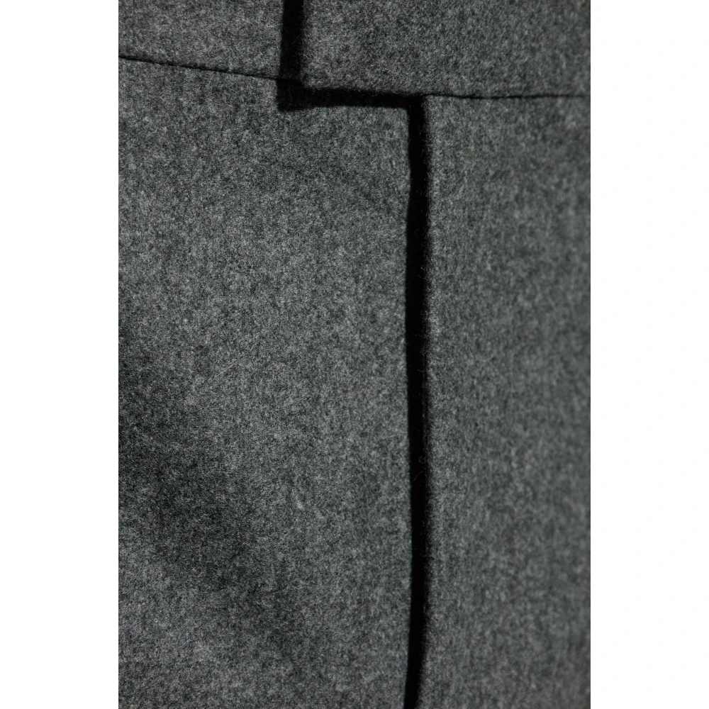 Bottega Veneta Wollen gekreukte broek Gray Heren