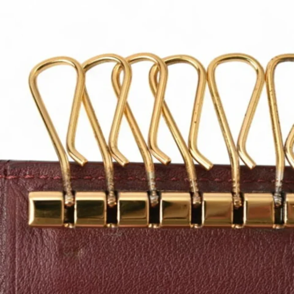 Cartier Vintage Pre-owned Leather key-holders Red Unisex