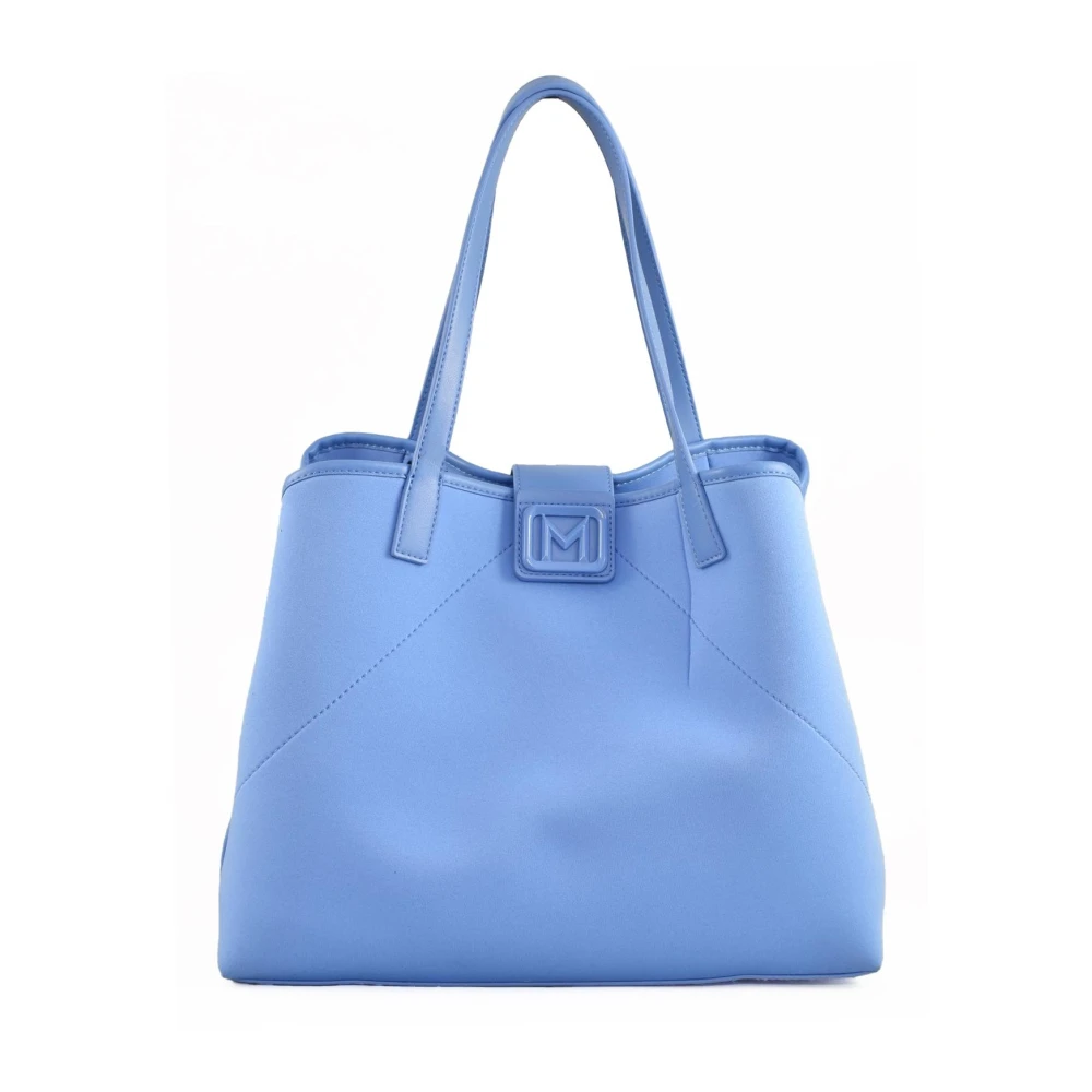 Marella Neopreen Shopper Tas met Ritssluiting Blue Dames