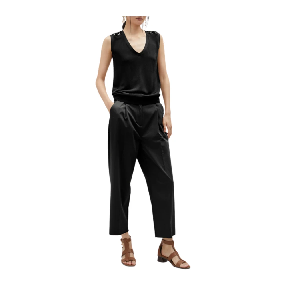 Lola Casademunt Op maat gemaakte stoffen broek zwart Black Dames