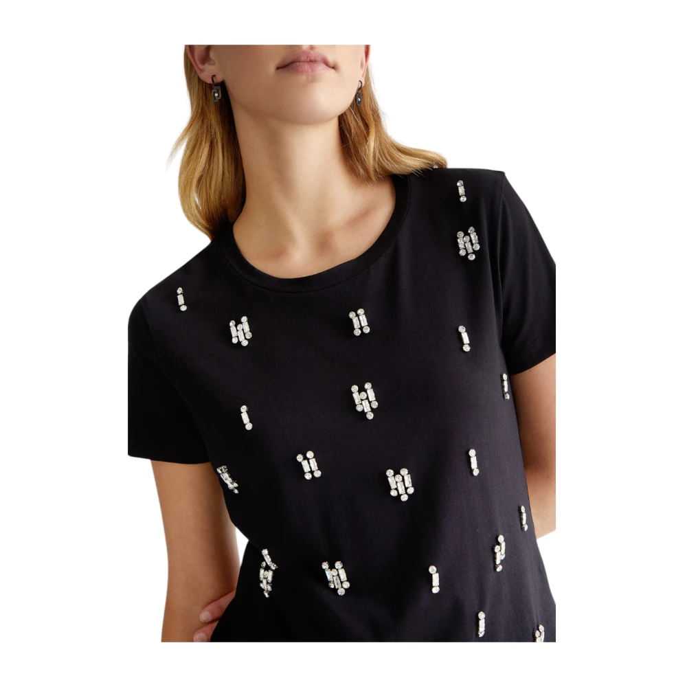 Liu Jo Casual Katoenen T-shirt Black Dames