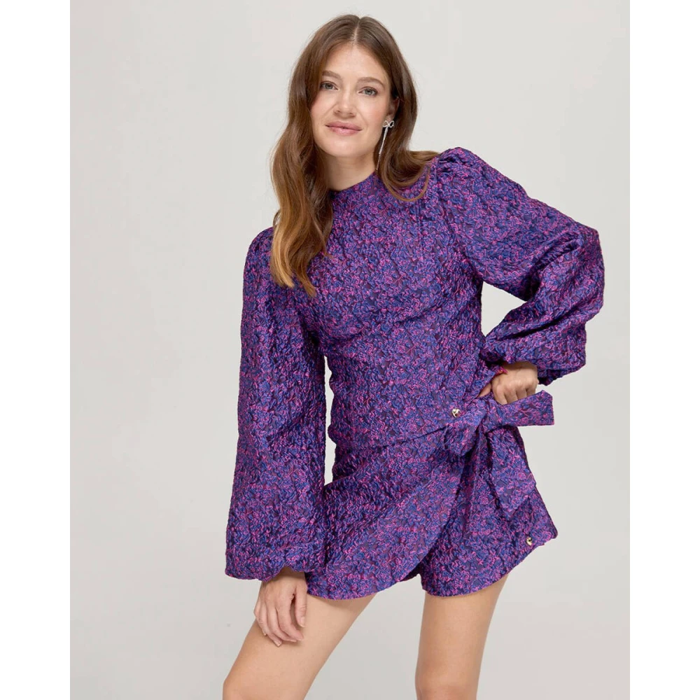 Harper & Yve Lange Mouw Top Floor-Ls Purple Dames