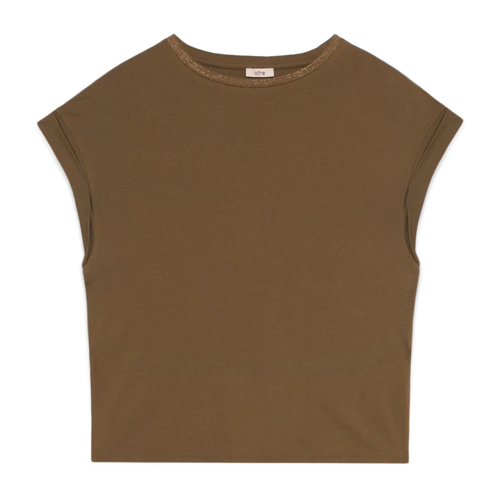 Oltre T-shirt met Kimono-mouwen Green Dames