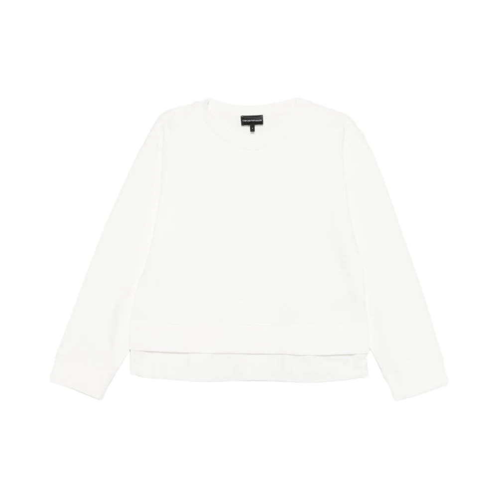 Emporio Armani Layered Hem Sweatshirt - Female - Sweatshirts - White - L - Sweatshirts & Hoodies