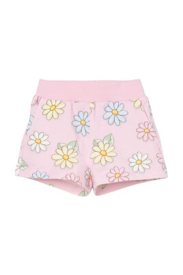pink-daisy-print-kids-shorts