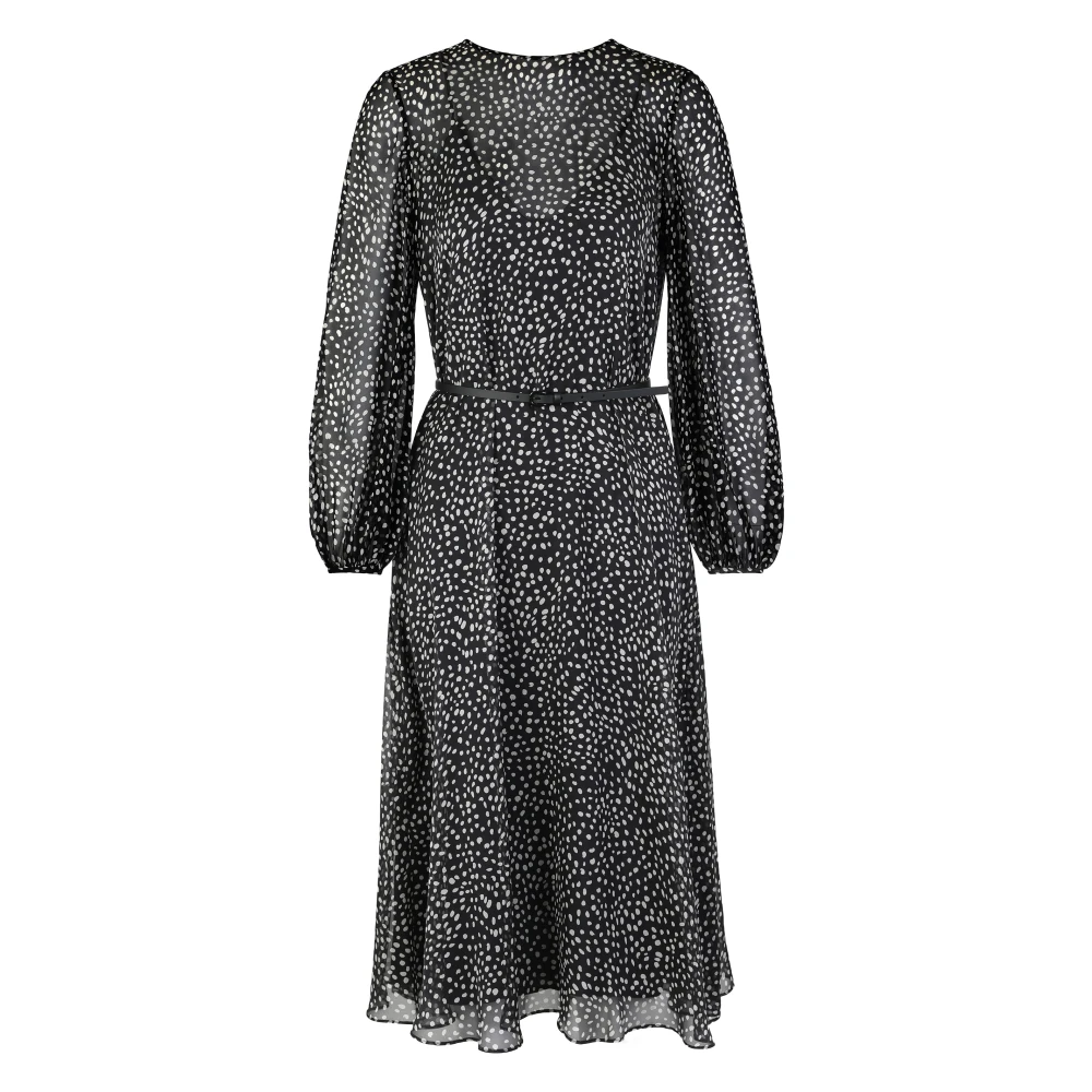 Max Mara Studio Mujer Negro - Vestido En Chifón Estampado - Dresses - M