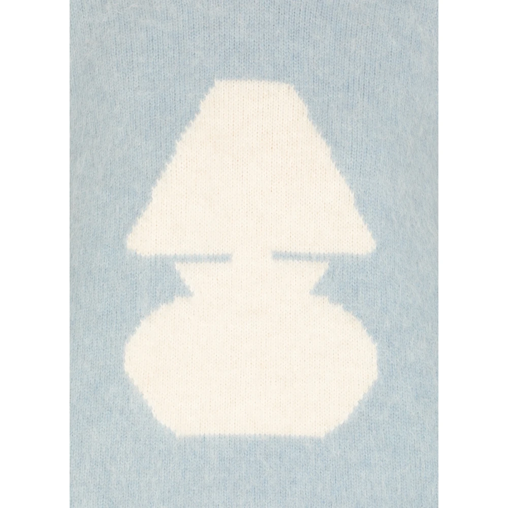 Autry Lichtblauwe Wollen Hoodie Trui Blue Dames