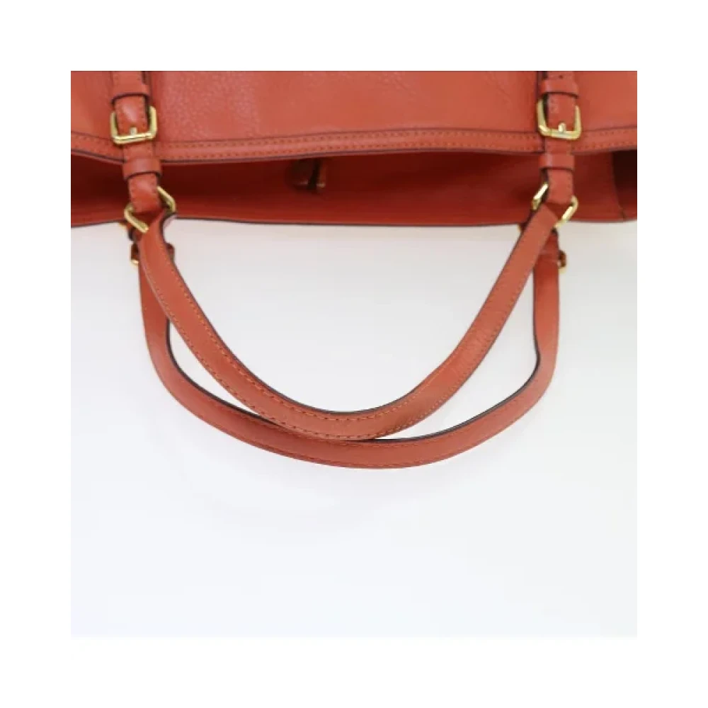 MCM Pre-owned Leather handbags Orange Dames