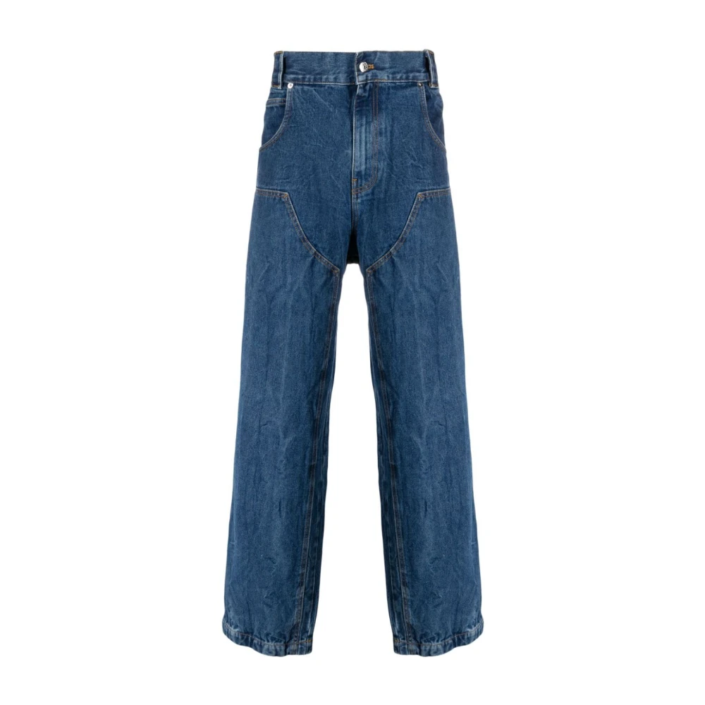 Paura Stone Washed Werkbroek Blue Heren