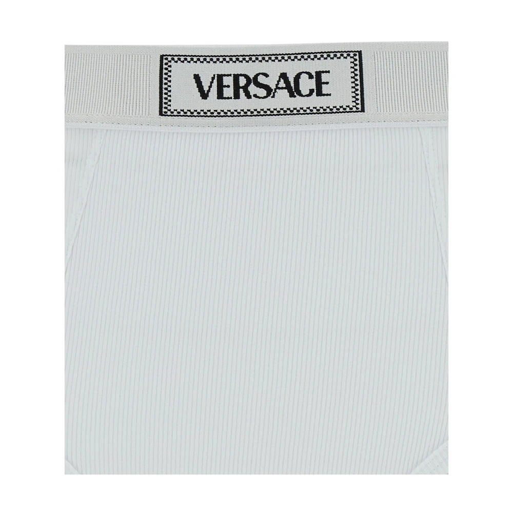 Versace Witte Katoenen Slip Ondergoed White Dames