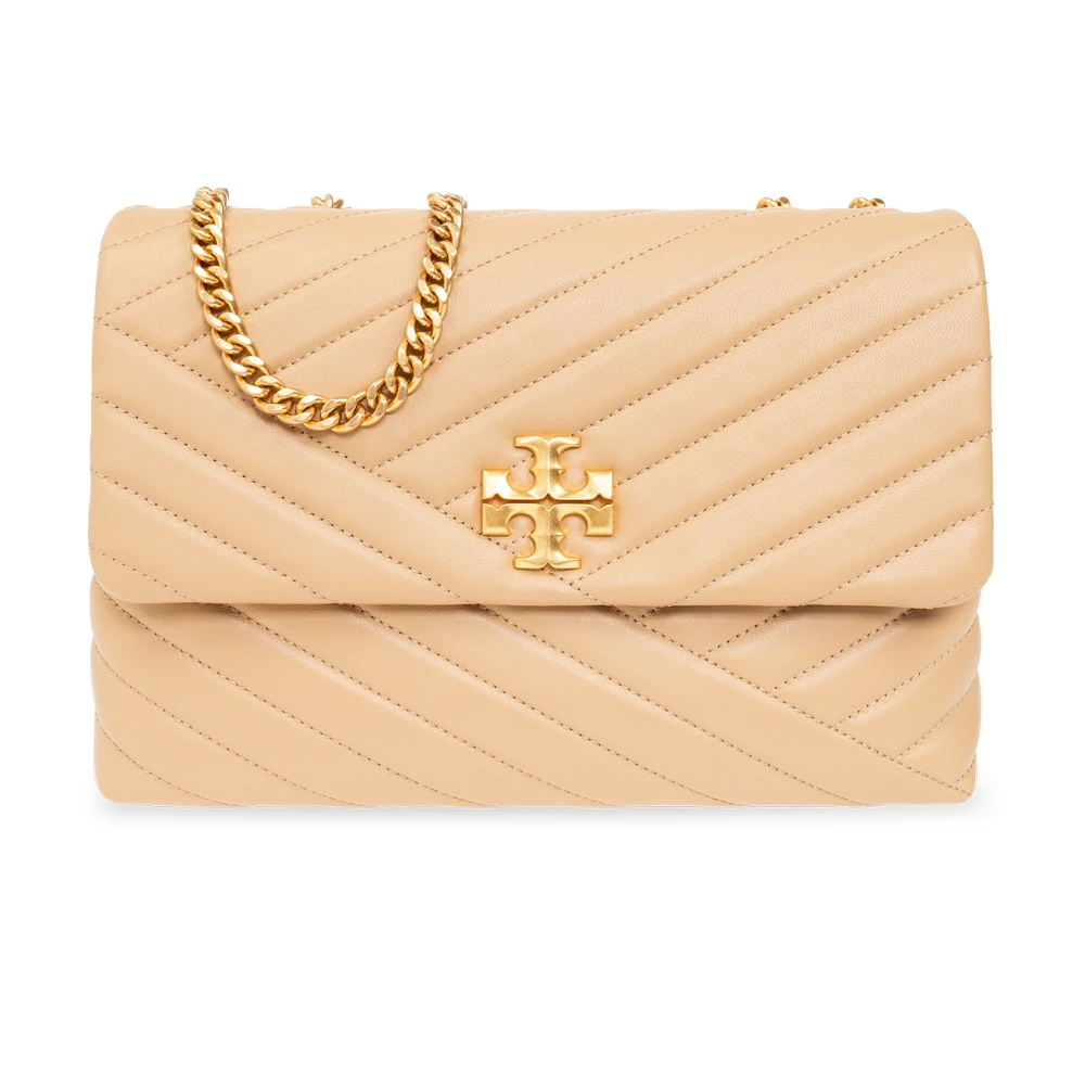 Tory Burch Kira Quiltad Axelremsväska Beige, Dam