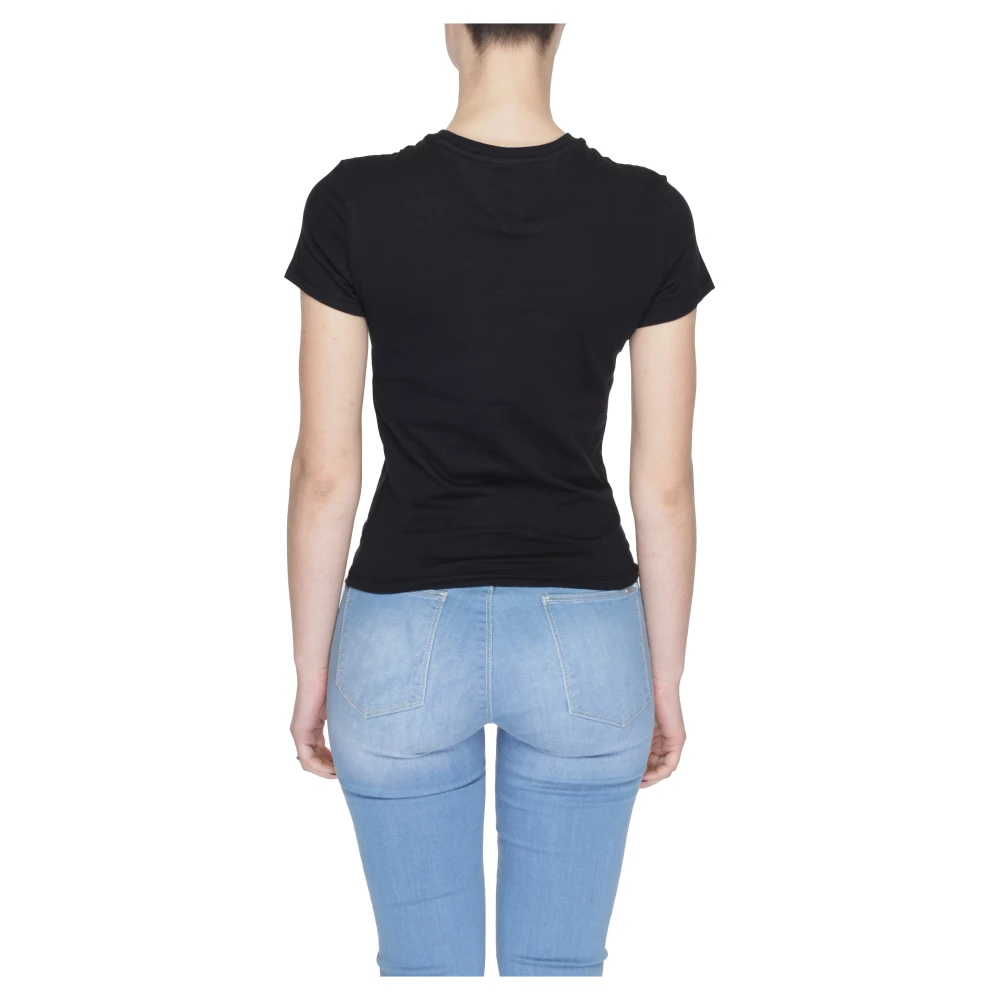 Tommy Jeans Slim Tonal Linea T-Shirt Black Dames