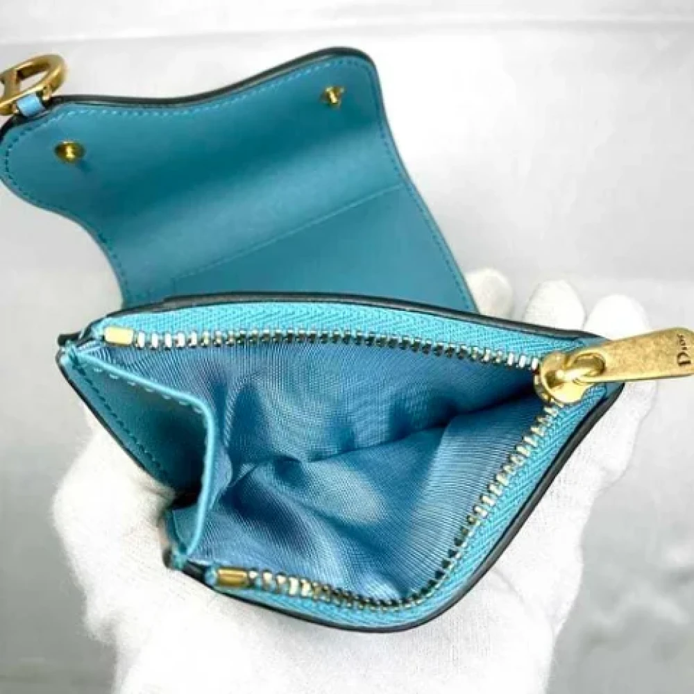 Dior Vintage Pre-owned Canvas wallets Blue Dames