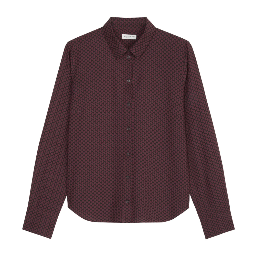 Marc O'Polo Reguliere all-over print blouse Brown Dames
