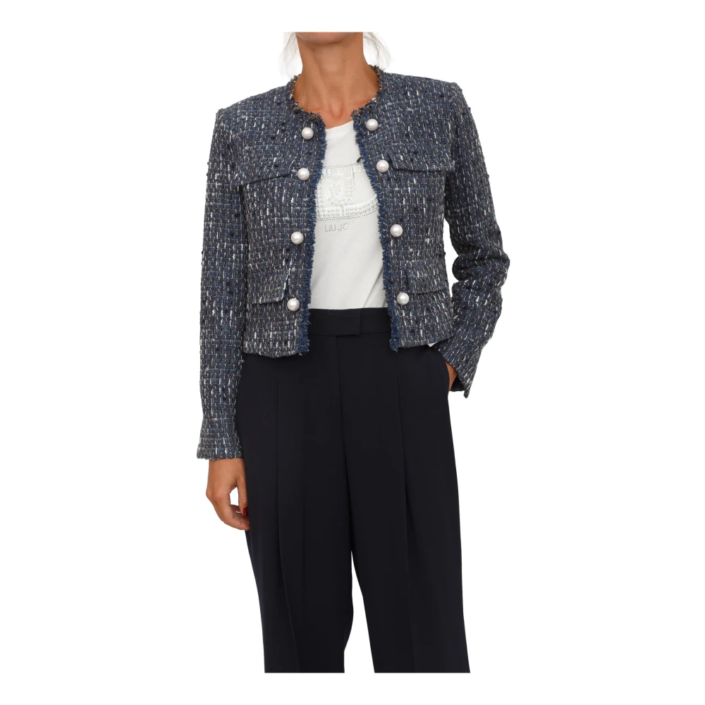 Liu Jo Donna Blu Tweed Jacket