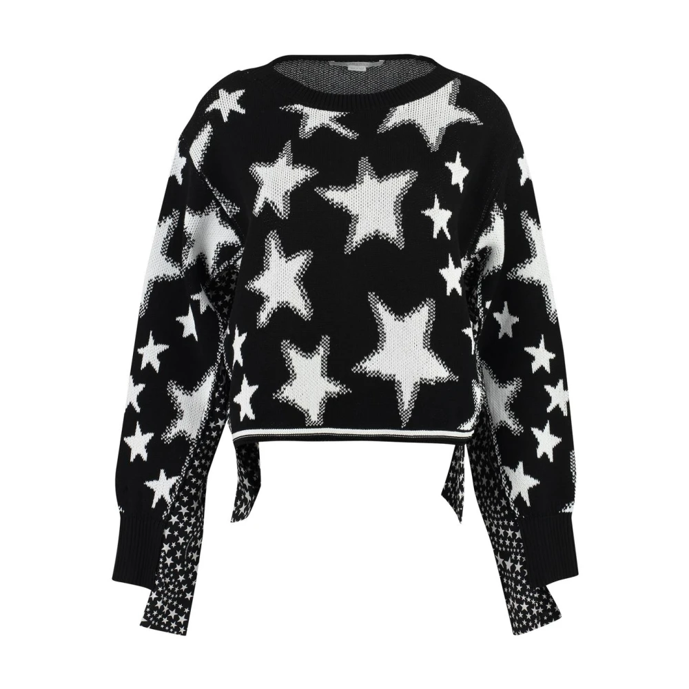 Stella Mccartney Women's Multicolor Round-Neck Knitwear, 2XS, Star Pattern Knit Jumper