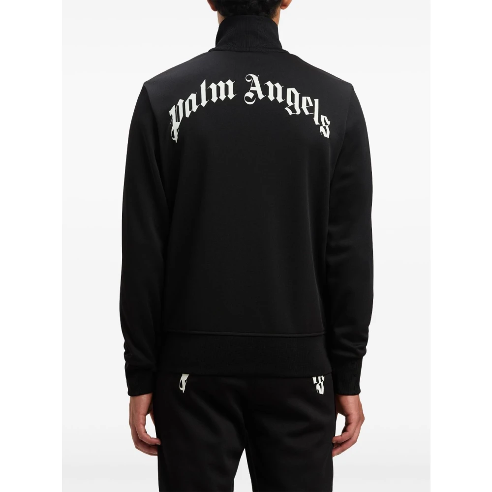 Palm Angels Zwart en wit jack Black Heren