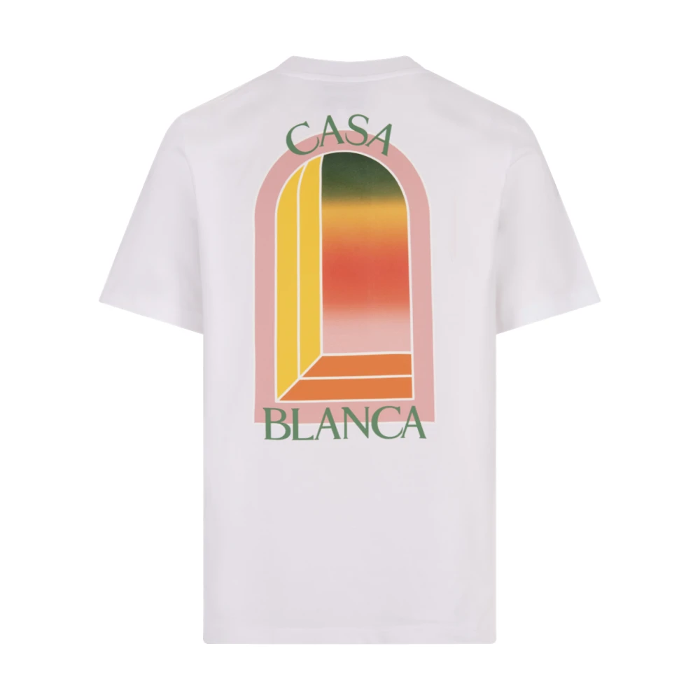 Casablanca Witte Gradient L'Arche T-shirt White Heren