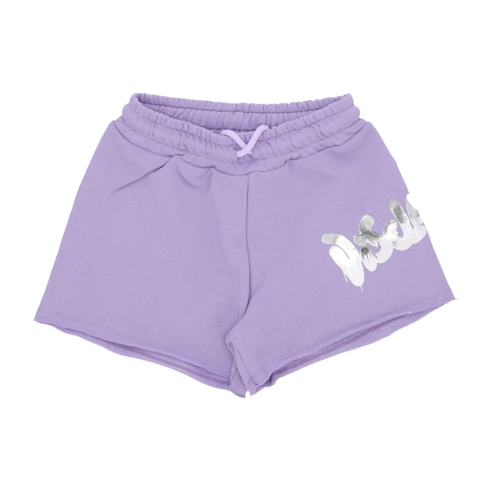 Disclaimer Logo Lilac Shorts Lichtgewicht Katoenen Stof Purple Dames