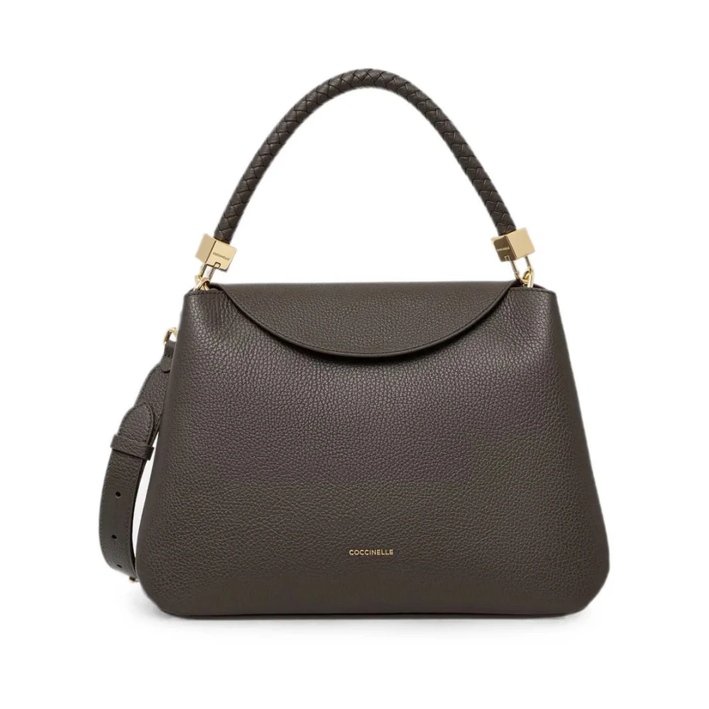 Coccinelle Donna Marrone - Borsa In Pelle Granata - Bags - One Size