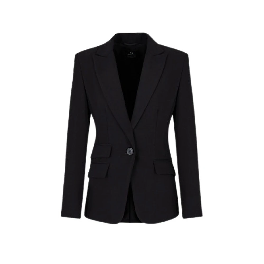Armani Exchange Women's Black Single-Breasted Jacket - Blazers - 2XS - Jackets