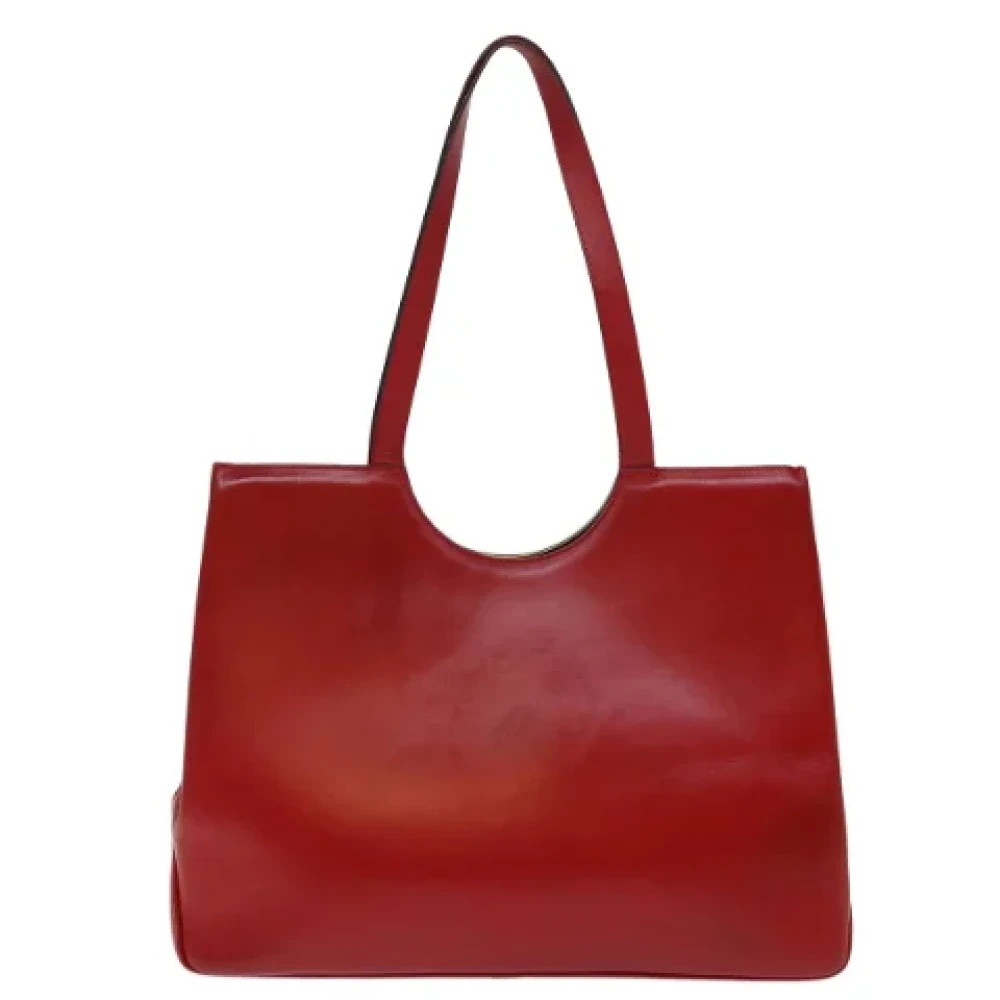Celine Vintage Pre-owned Leather totes Red Dames