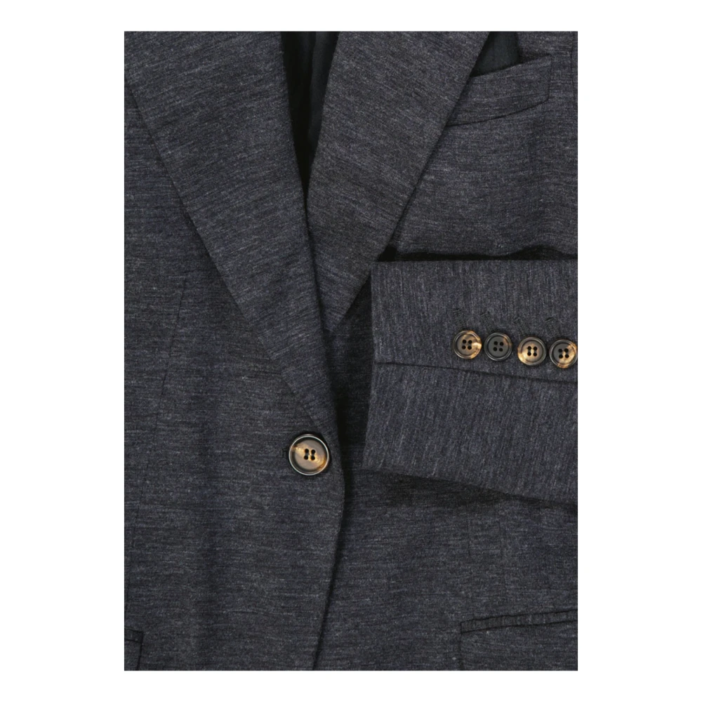 BRUNELLO CUCINELLI Grijze Wol Blazer voor Dames Gray Dames