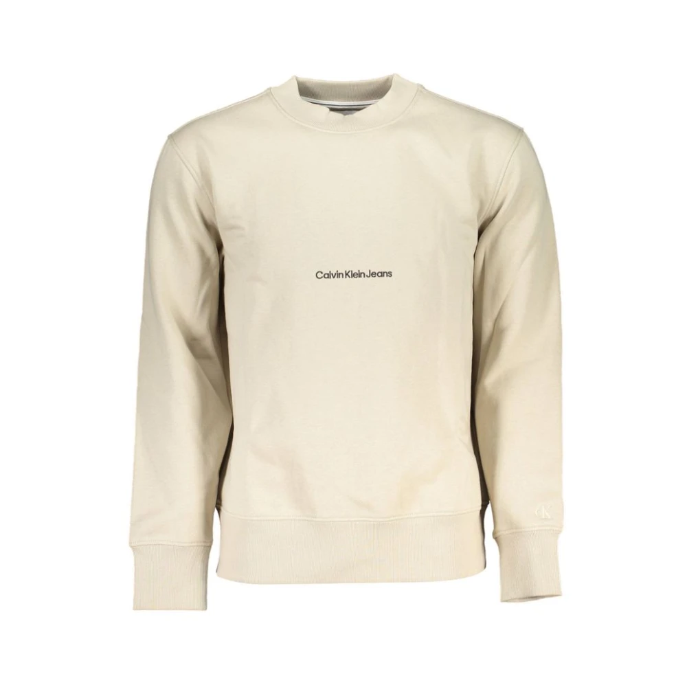 Calvin Klein Beige Cotton Men Sweatshirt - XXL - Image 2