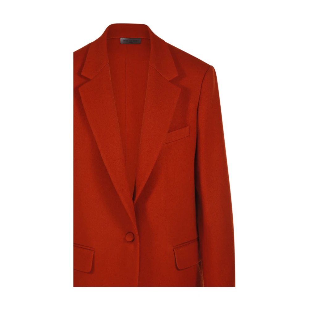 Dries Van Noten Rust Jack voor Mannen Red Dames