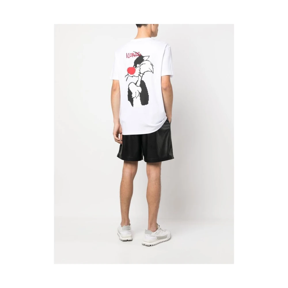 Iceberg Grafische Print Katoenen T-shirt White Heren