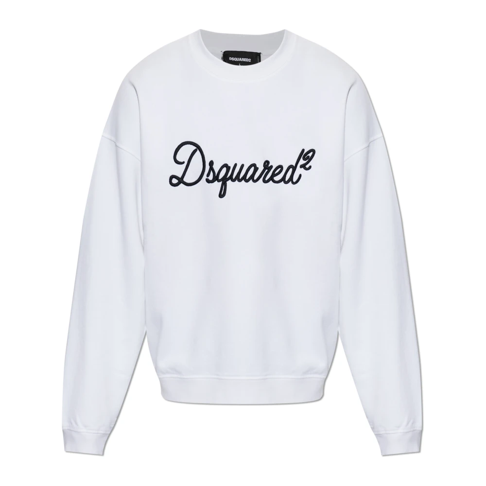 Dsquared2 Mannelijk Wit Hoodies & Sweatvesten Heren, Xl, Sweatshirts & Hoodies