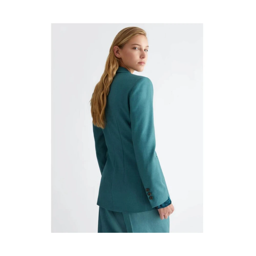 Liu Jo Groene Blazer in Stretchviscoseflanel Green Dames