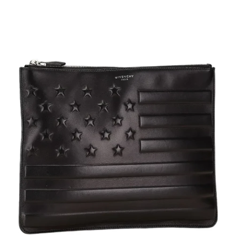 Givenchy Pre-owned Leather clutches Black Dames