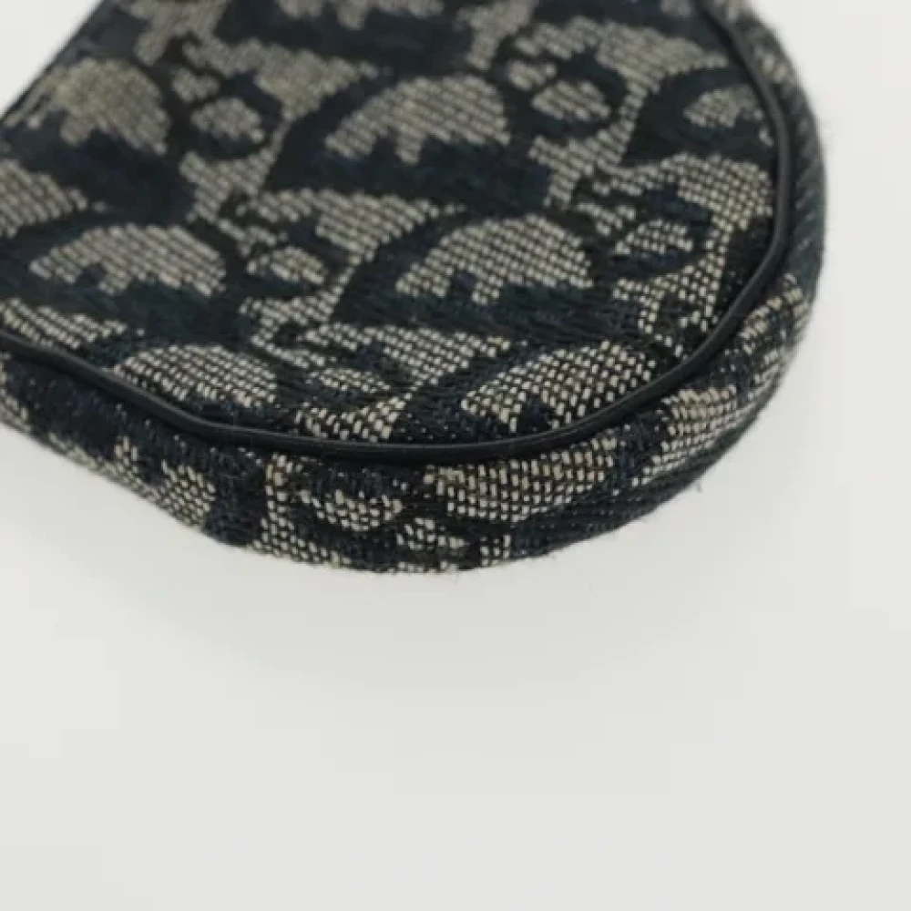 Dior Vintage Pre-owned Canvas clutches Blue Dames