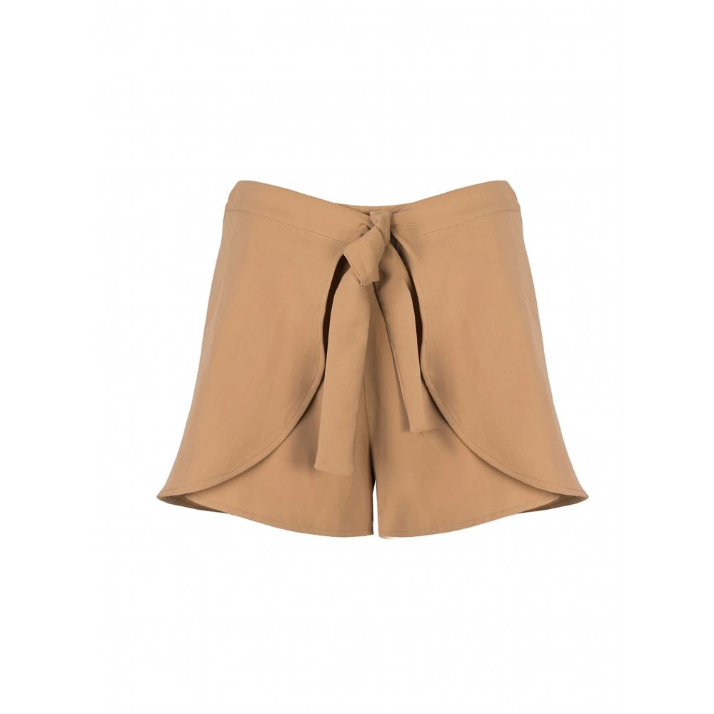 Armani Exchange Stijlvolle Shorts met Zijdelingse Sluiting Beige Dames
